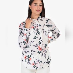 Equipment White Silk Floral Blouse size XS in EUC